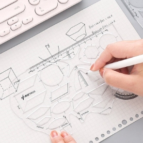 تصویر خط کش و شابلون هندسی مدل 8048