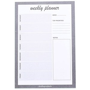 برنامه هفتگی خاکستری Weekly Planner